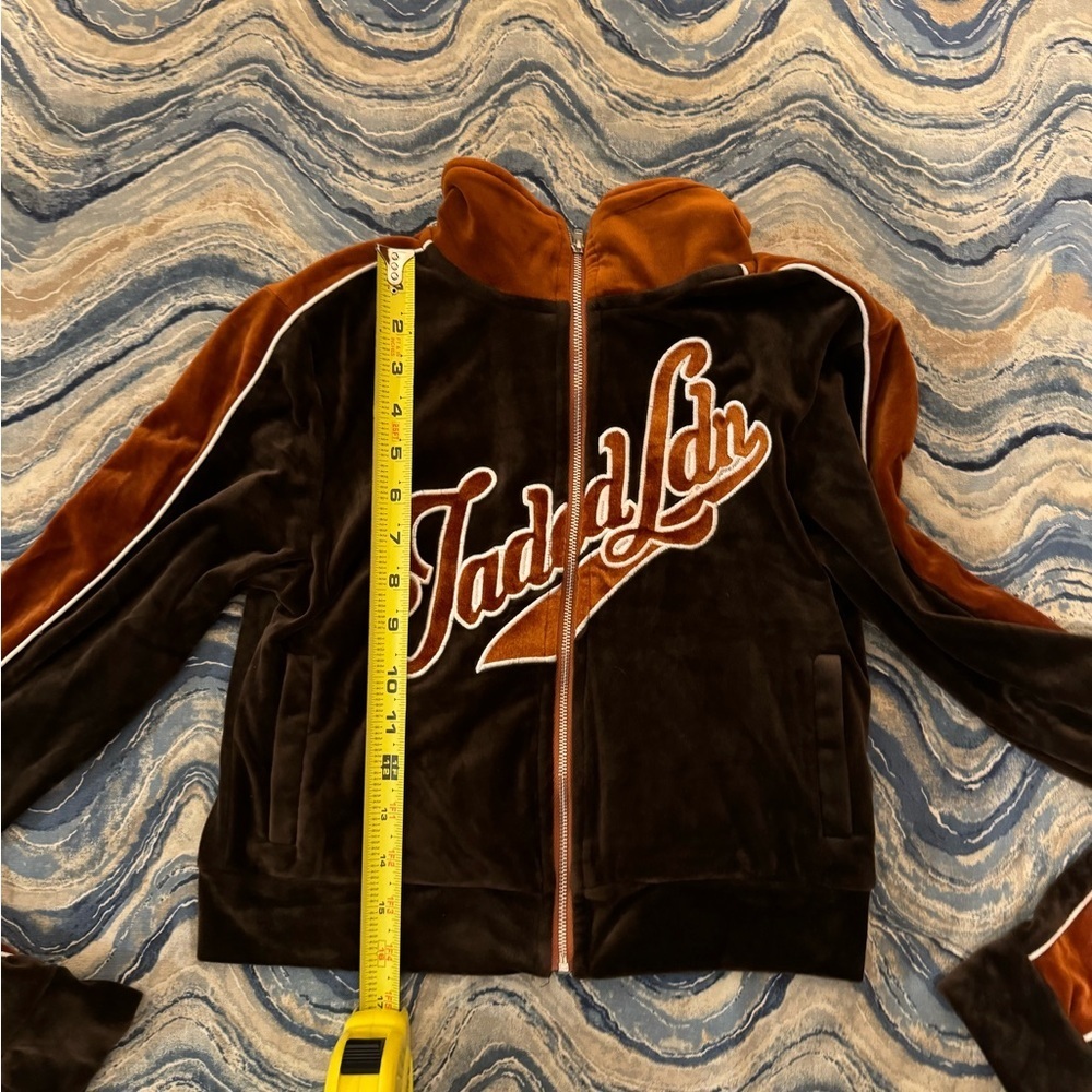 Jaded London Brown Velour Tracksuit Top 4 brown jacket - Picture 9 of 9